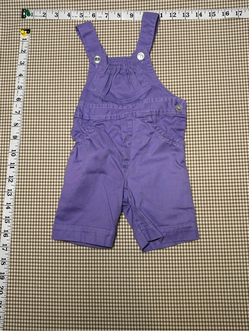 Vintage Cuties by Judy Purple Short Overalls Size 2